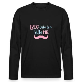 Big Sister To A Little mr - T-shirt manches longues Premium bio Homme - noir - Devant - Nico (187cm)