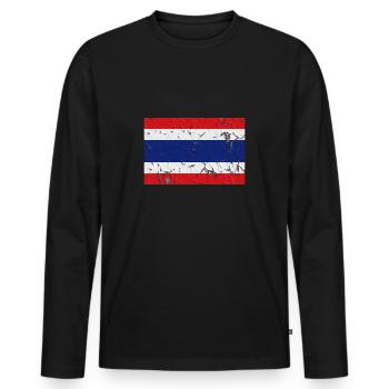 Thailand - Men's Premium Organic Long Sleeve Shirt - black - Front - Nico (187cm)