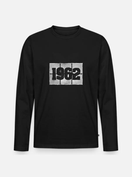 Born in 1962 - Men's Premium Organic Long Sleeve Shirt - black