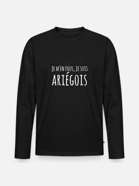 Ariège ariégois - T-shirt manches longues Premium bio Homme - noir