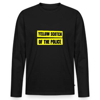 yellow scotch of the police - T-shirt manches longues Premium bio Homme - noir - Devant - Nico (187cm)