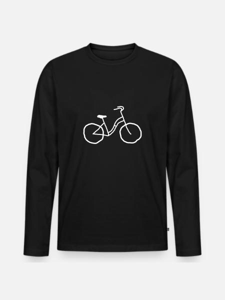 Women's bike, chiller bike - Men's Premium Organic Long Sleeve Shirt - black