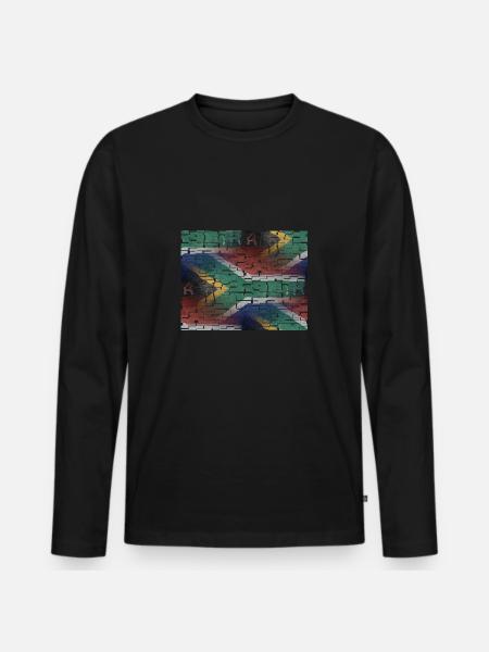 Südafrika - Kunstdesign - Männer Premium Bio Langarmshirt - Schwarz