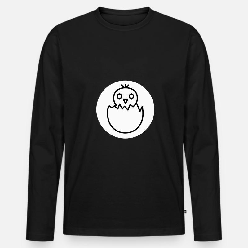 Chicks - Männer Premium Bio Langarmshirt - Schwarz