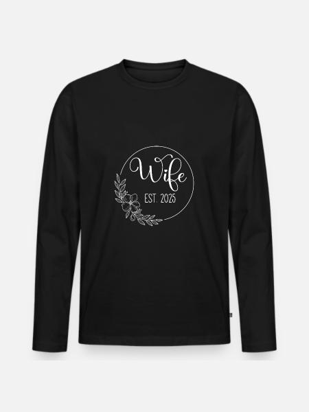 Épouse Est. 2025 - T-shirt manches longues Premium bio Homme - noir