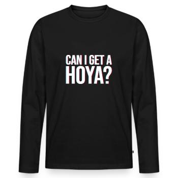 Can i get a hoya Hoyeah - T-shirt manches longues Premium bio Homme - noir - Devant - Nico (187cm)