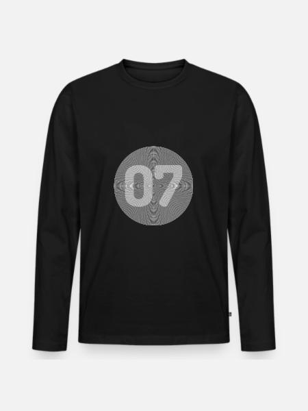 07 - Men's Premium Organic Long Sleeve Shirt - black