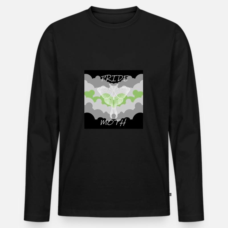 PRIDE MOTTE AGENDER - Männer Premium Bio Langarmshirt - Schwarz