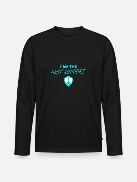 best support - Men's Premium Organic Long Sleeve Shirt - black