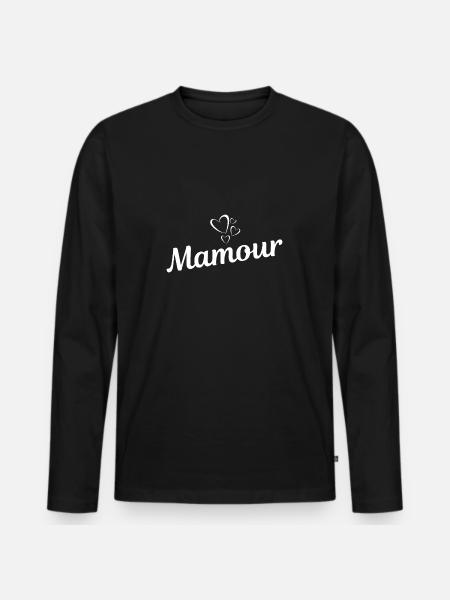 Mamour - T-shirt manches longues Premium bio Homme - noir