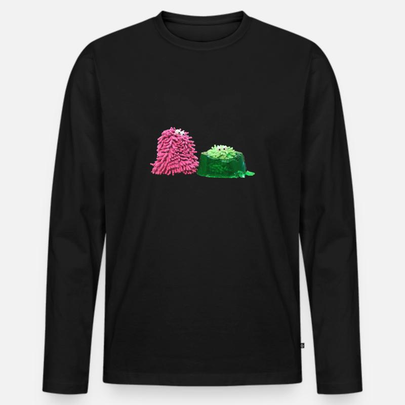 Wackelpudding - Männer Premium Bio Langarmshirt - Schwarz