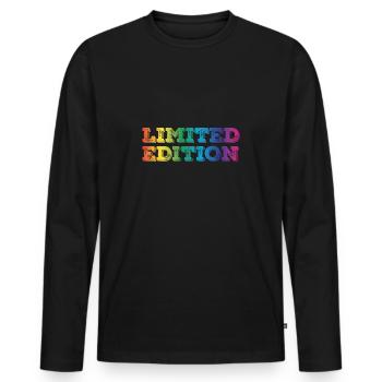 Édition limitée - T-shirt manches longues Premium bio Homme - noir - Devant - Nico (187cm)