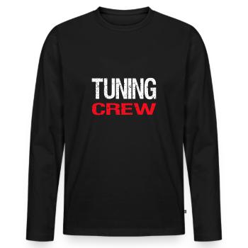 Tuning Car Car Mechanic Car Fans Turbo Gasoline - Men's Premium Organic Long Sleeve Shirt - black - Front - Nico (187cm)