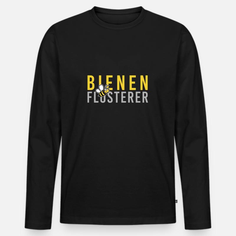 Bienenflüsterer Biene Imker bee Comic - Männer Premium Bio Langarmshirt - Schwarz