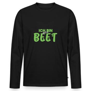 Ich bin gut im Beet Hobbygärtner Gärtner Gala Bau - Männer Premium Bio Langarmshirt - Schwarz - Vorne - Nico (187cm)