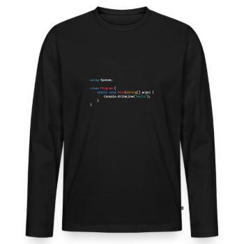 Developer c web humor funny - Men's Premium Organic Long Sleeve Shirt - black - Front - Nico (187cm)