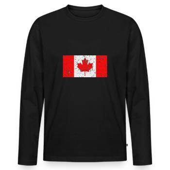 Canada - T-shirt manches longues Premium bio Homme - noir - Devant - Nico (187cm)