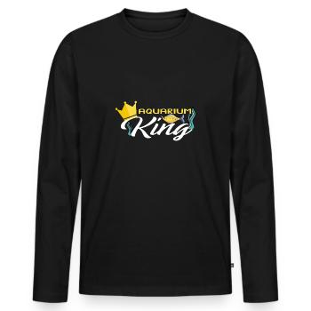 Aquarium King Fish Tank Aquarist Fischhalter - Männer Premium Bio Langarmshirt - Schwarz - Vorne - Nico (187cm)