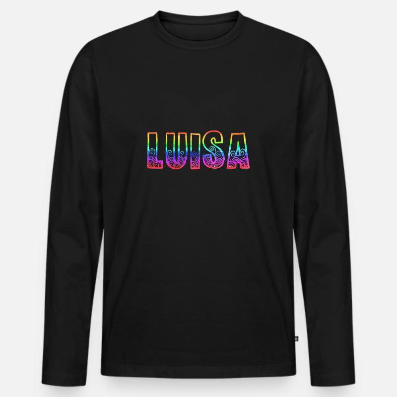 luisa rs regenbogen - Männer Premium Bio Langarmshirt - Schwarz