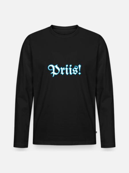 Pris Priiis Snuff - Men's Premium Organic Long Sleeve Shirt - black