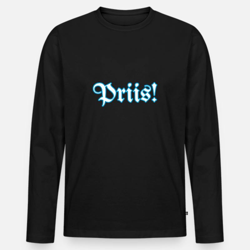 Pris Priiis Schnupftabak - Männer Premium Bio Langarmshirt - Schwarz
