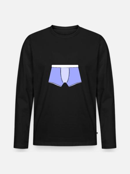 Underpants / boxer shorts - Men's Premium Organic Long Sleeve Shirt - black
