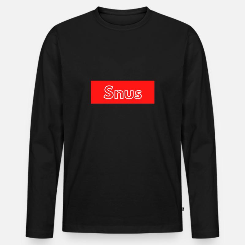 Snus Schweden Tabak Nikotin - Männer Premium Bio Langarmshirt - Schwarz