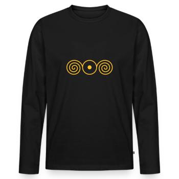 Licht im Herzen Körbler Schutzsymbol Sonne Symbol - Männer Premium Bio Langarmshirt - Schwarz - Vorne - Nico (187cm)