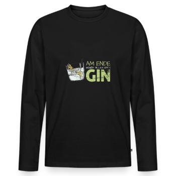 Gin Tonic - Männer Premium Bio Langarmshirt - Schwarz - Vorne - Nico (187cm)