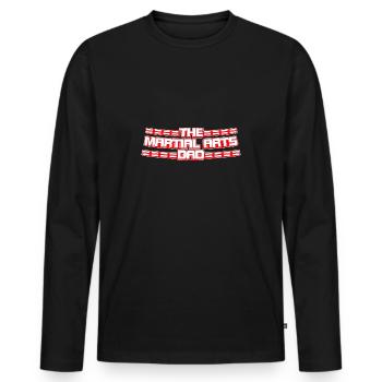 The Martial Arts Dad - Papa Lustig - Männer Premium Bio Langarmshirt - Schwarz - Vorne - Nico (187cm)