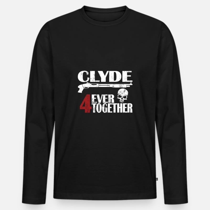 Bonnie - Clyde Geschenk Geschenkidee - Männer Premium Bio Langarmshirt - Schwarz