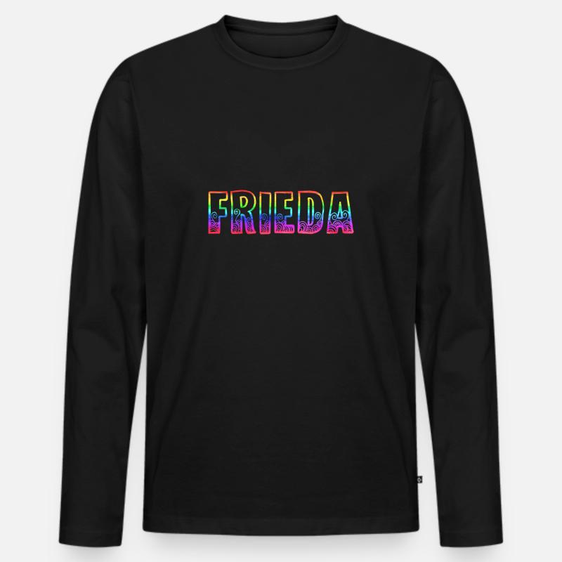 frieda rs regenbogen - Männer Premium Bio Langarmshirt - Schwarz