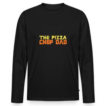 The Pizza Chef Dad - Men's Premium Organic Long Sleeve Shirt - black - Front - Nico (187cm)