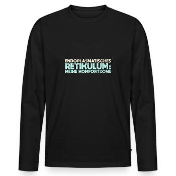 Endoplasmatisches Retikulum: Meine Komfortzone - Männer Premium Bio Langarmshirt - Schwarz - Vorne - Nico (187cm)