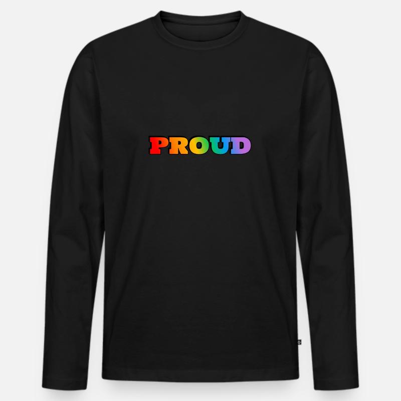 STOLZER LGBT-STOLZ - Männer Premium Bio Langarmshirt - Schwarz