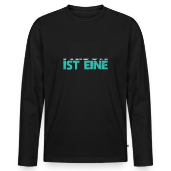 Frisur Ist Eine Lebensentscheidung - Männer Premium Bio Langarmshirt - Schwarz - Vorne - Nico (187cm)