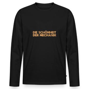 Die Schönheit Der Mechanik - Männer Premium Bio Langarmshirt - Schwarz - Vorne - Nico (187cm)