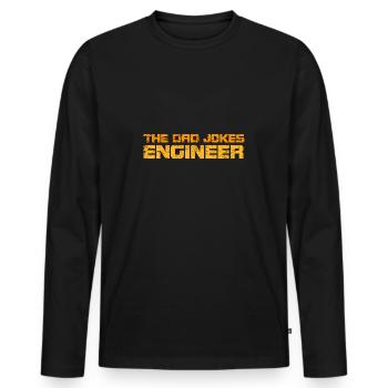 The Dad Jokes Engineer - Männer Premium Bio Langarmshirt - Schwarz - Vorne - Nico (187cm)