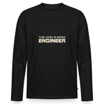 The Dad-A-Base Engineer - Men's Premium Organic Long Sleeve Shirt - black - Front - Nico (187cm)