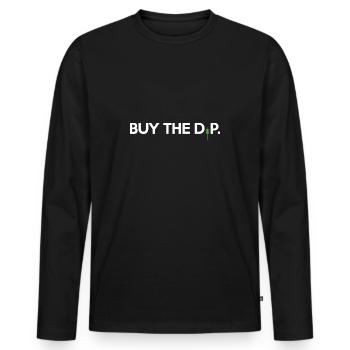 Buy the dip - Männer Premium Bio Langarmshirt - Schwarz - Vorne - Nico (187cm)