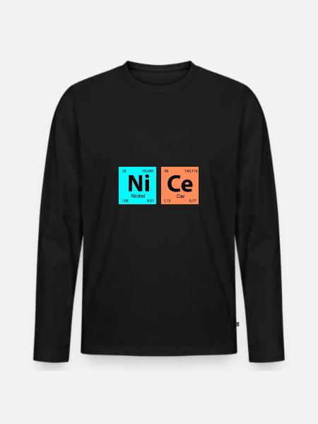 Periodic table NICE - Men's Premium Organic Long Sleeve Shirt - black