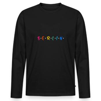 Berlin berlinoise Neukölln cadeau - T-shirt manches longues Premium bio Homme - noir - Devant - Nico (187cm)