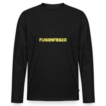 Bin Im Fugenfieber - Männer Premium Bio Langarmshirt - Schwarz - Vorne - Nico (187cm)