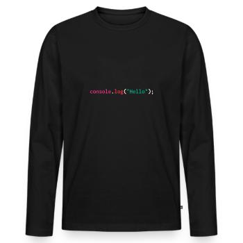 Developer javascript web humor funny - Men's Premium Organic Long Sleeve Shirt - black - Front - Nico (187cm)