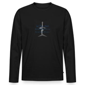 Chevaliers radieux - T-shirt manches longues Premium bio Homme - noir - Devant - Nico (187cm)