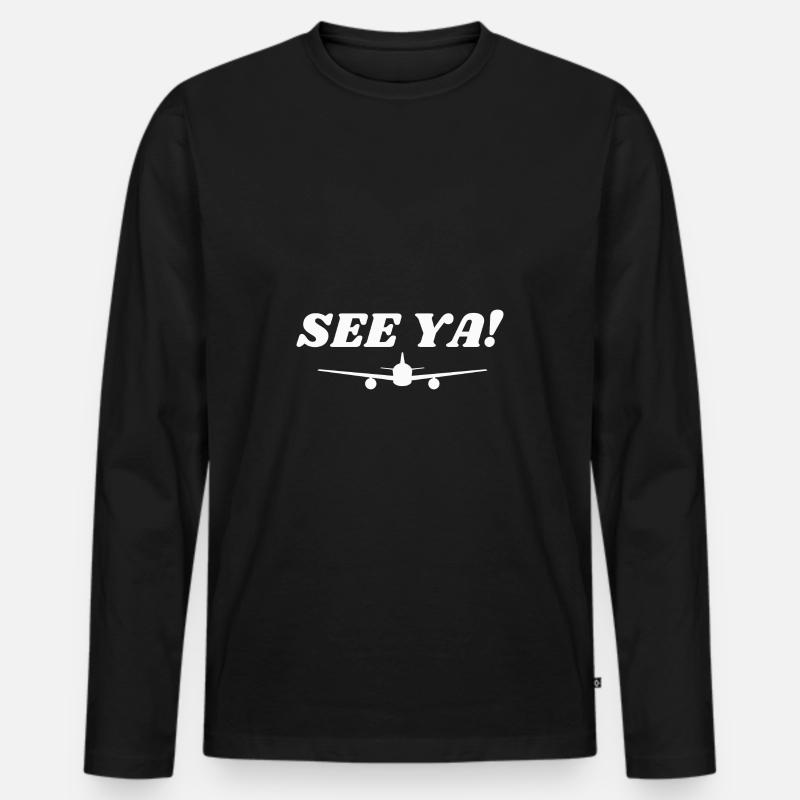 - Ich habe die Reise. - Männer Premium Bio Langarmshirt - Schwarz