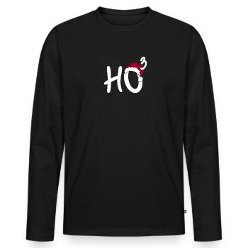 Noël élevé 3 - T-shirt manches longues Premium bio Homme - noir - Devant - Nico (187cm)