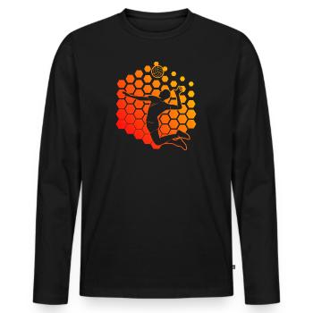 Men's Volleyball Beach Volley Volley - Men's Premium Organic Long Sleeve Shirt - black - Front - Nico (187cm)