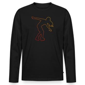 Roller Skating Roller Skating Roller Skates - Männer Premium Bio Langarmshirt - Schwarz - Vorne - Nico (187cm)