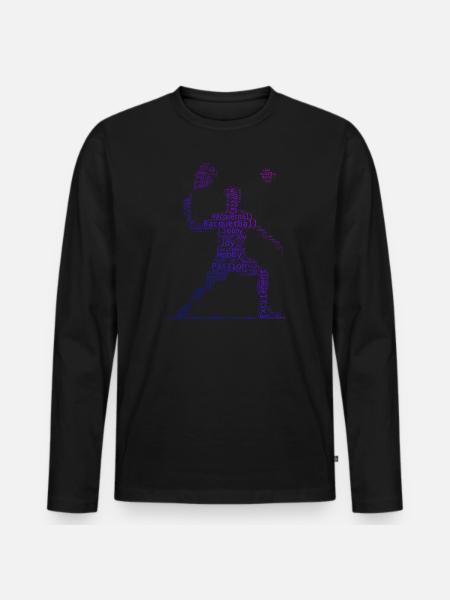 Pickleball Games Racquetball Women Men - Men's Premium Organic Long Sleeve Shirt - black